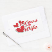 Sticker Rectangulaire J'aime ma femme (Enveloppe)