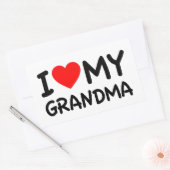 Sticker Rectangulaire J'aime ma grand-mère (Enveloppe)