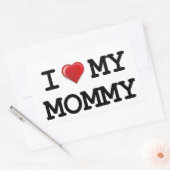 Sticker Rectangulaire J'Aime Ma Maman (Enveloppe)