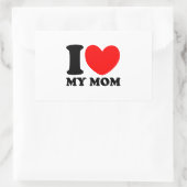 Sticker Rectangulaire J'aime ma mère (Sac)