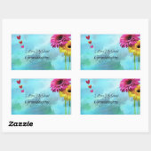 Sticker Rectangulaire J'Aime Ma Petite-Fille Douce (Feuille)