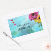 Sticker Rectangulaire J'Aime Ma Petite-Fille Douce (Enveloppe)