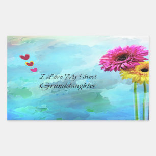 Sticker Rectangulaire J'Aime Ma Petite-Fille Douce