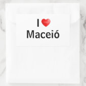 Sticker Rectangulaire J'aime Maceió (Sac)