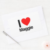 Sticker Rectangulaire j'aime maggie (Enveloppe)