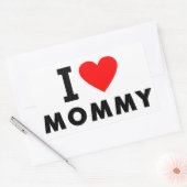 Sticker Rectangulaire j'aime maman coeur maman message texte symbole mèr (Enveloppe)