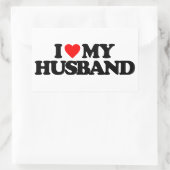 STICKER RECTANGULAIRE J'AIME MON MARI (Sac)