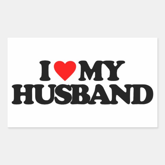 STICKER RECTANGULAIRE J'AIME MON MARI (Devant)