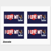 Sticker Rectangulaire J'Aime Mon Navigateur (Feuille)