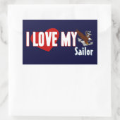 Sticker Rectangulaire J'Aime Mon Navigateur (Sac)