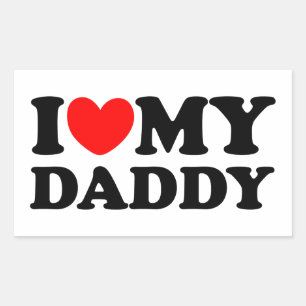 Sticker Rectangulaire J'Aime Mon Papa