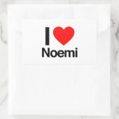 Sticker Rectangulaire j'aime noemi (Sac)