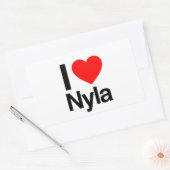 Sticker Rectangulaire j'aime nyla (Enveloppe)
