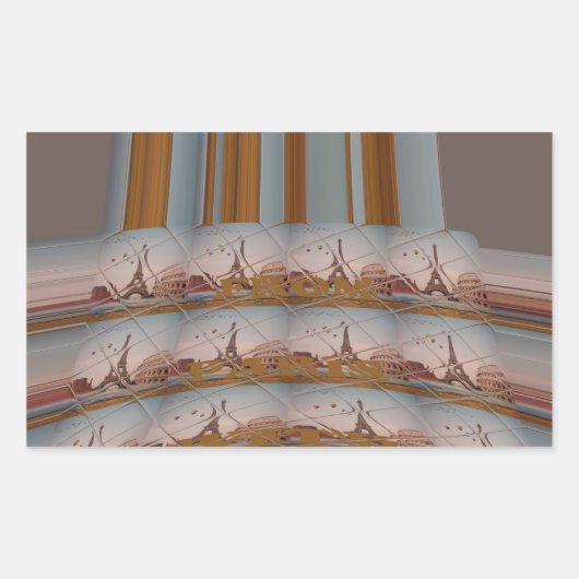 Sticker Rectangulaire J'aime Paris (Devant)