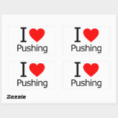 Sticker Rectangulaire J'Aime Pousser (Feuille)