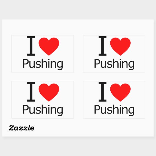 Sticker Rectangulaire J'Aime Pousser (Feuille)