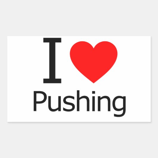 Sticker Rectangulaire J'Aime Pousser (Devant)