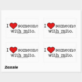 Sticker Rectangulaire J'aime quelqu'un avec Mito (Feuille)