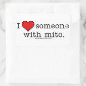 Sticker Rectangulaire J'aime quelqu'un avec Mito (Sac)