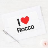 Sticker Rectangulaire j'aime rocco (Enveloppe)