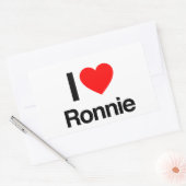 Sticker Rectangulaire j'aime ronnie (Enveloppe)