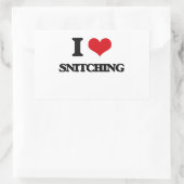 Sticker Rectangulaire J'Aime Snitching (Sac)
