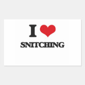 Sticker Rectangulaire J'Aime Snitching (Devant)