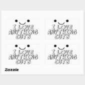 Sticker Rectangulaire J'Aime Tout Ce Qui Est Mal (Feuille)