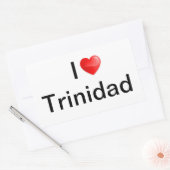 Sticker Rectangulaire J'aime Trinidad (Enveloppe)