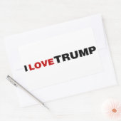 Sticker Rectangulaire J'aime Trump (Enveloppe)