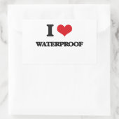 Sticker Rectangulaire J'aime Waterproof (Sac)