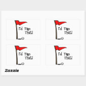 Sticker Rectangulaire J'aimerais Tap That - Golf (Feuille)