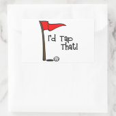 Sticker Rectangulaire J'aimerais Tap That - Golf (Sac)