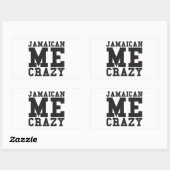 Sticker Rectangulaire Jamaïcain, fou (Feuille)