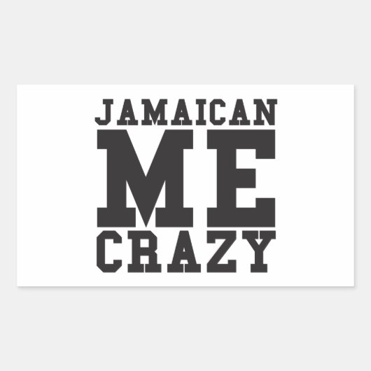 Sticker Rectangulaire Jamaïcain, fou (Devant)