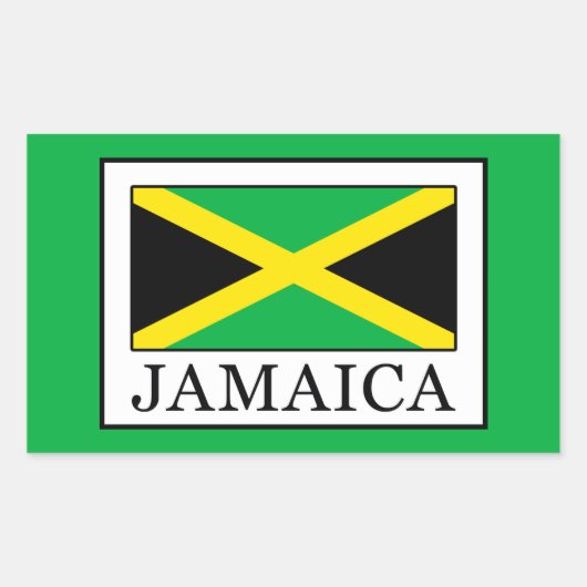 Sticker Rectangulaire Jamaïque (Devant)