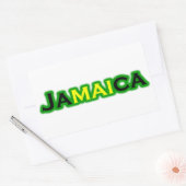 Sticker Rectangulaire Jamaïque (texte) (Enveloppe)