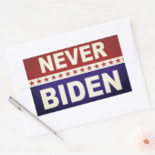 Sticker Rectangulaire Jamais Biden (Enveloppe)
