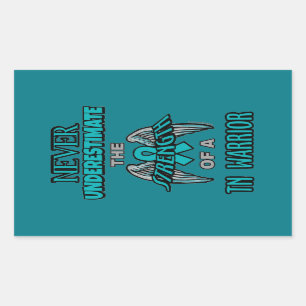 Sticker Rectangulaire Jamais… guerrier de TN