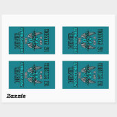 Sticker Rectangulaire Jamais...TN Warrior (Feuille)