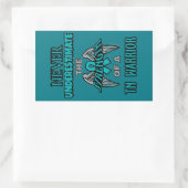 Sticker Rectangulaire Jamais...TN Warrior (Sac)