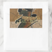 Sticker Rectangulaire Jambo Habari Hakuna Matata. (Sac)