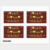 Sticker Rectangulaire Jambo Hakuna Matata : Art africain Imprimer/Graphi (Feuille)