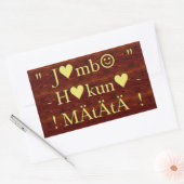 Sticker Rectangulaire Jambo Hakuna Matata : Art africain Imprimer/Graphi (Enveloppe)