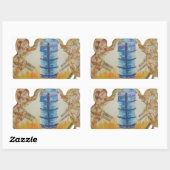 Sticker Rectangulaire Jambo Jumbo African Kids Elephants Art Imprimer (Feuille)