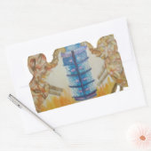 Sticker Rectangulaire Jambo Jumbo African Kids Elephants Art Imprimer (Enveloppe)