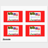 Sticker Rectangulaire jamérique (Feuille)