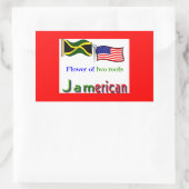 Sticker Rectangulaire jamérique (Sac)
