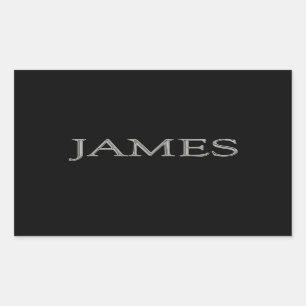 Sticker Rectangulaire James Nom personnalisé