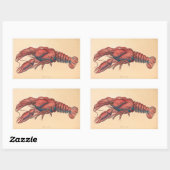 Sticker Rectangulaire James Sowerby Homard serbé (Feuille)
